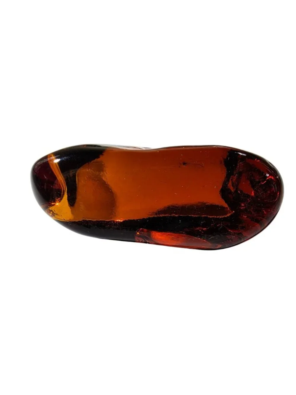 Glass Swan Figurine Amber tone paperweight bird art decor avian